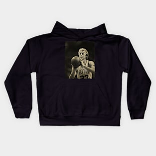 Larry Bird Shotting Kids Hoodie